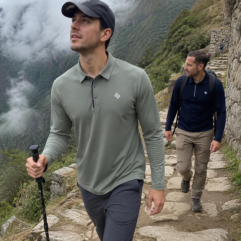 SBWL Autumn and Winter Fashion Outdoor Sports Long Sleeve Stand Collar T-Shirt Running Fitness Breathable Base Shirt Tops