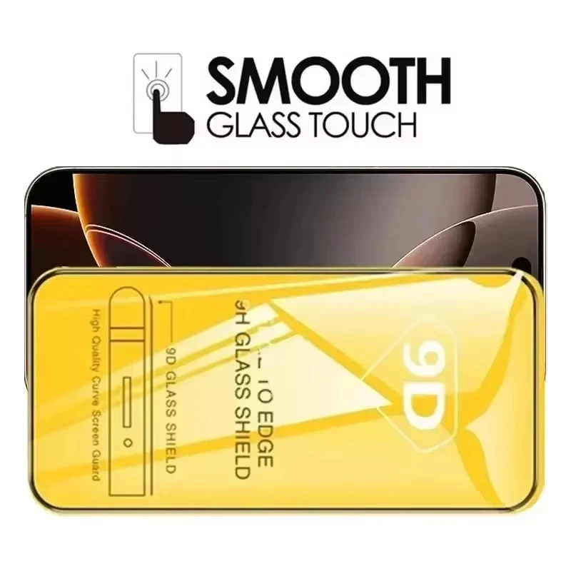 1-5 Piezas Vidrio Templado 9D Cobertura Completa para iPhone 17 16 15 11 12 13 14 18 Pro Max 16E Protector de Pantalla para iPhone 13 Mini XR XS Max 2