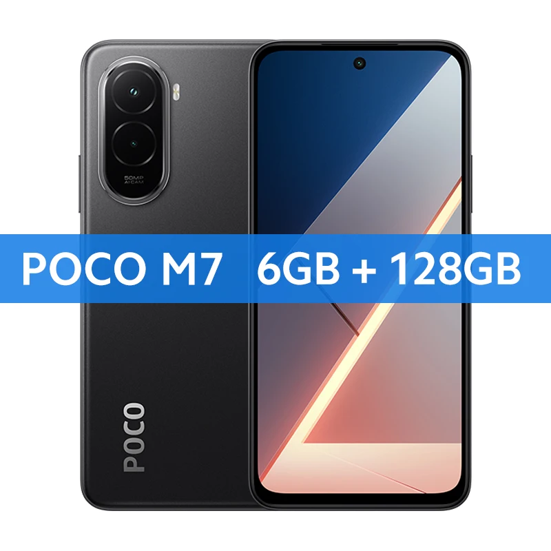 Global Version POCO M7 SmartphoneSnapdragon® 685 NFC 7000mAh Battery 6.9-inch FHD+ Display 50MP AI Dual Camera Xiaomi HyperOS 2