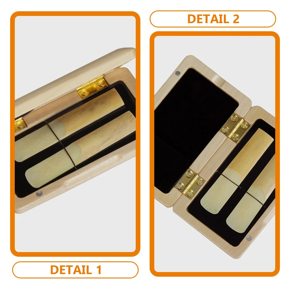 

Solid Wood Reed Box Oboe Organizer Musical Instrument Case Carrying Soprano Saxophone Clarinet Storage Holder