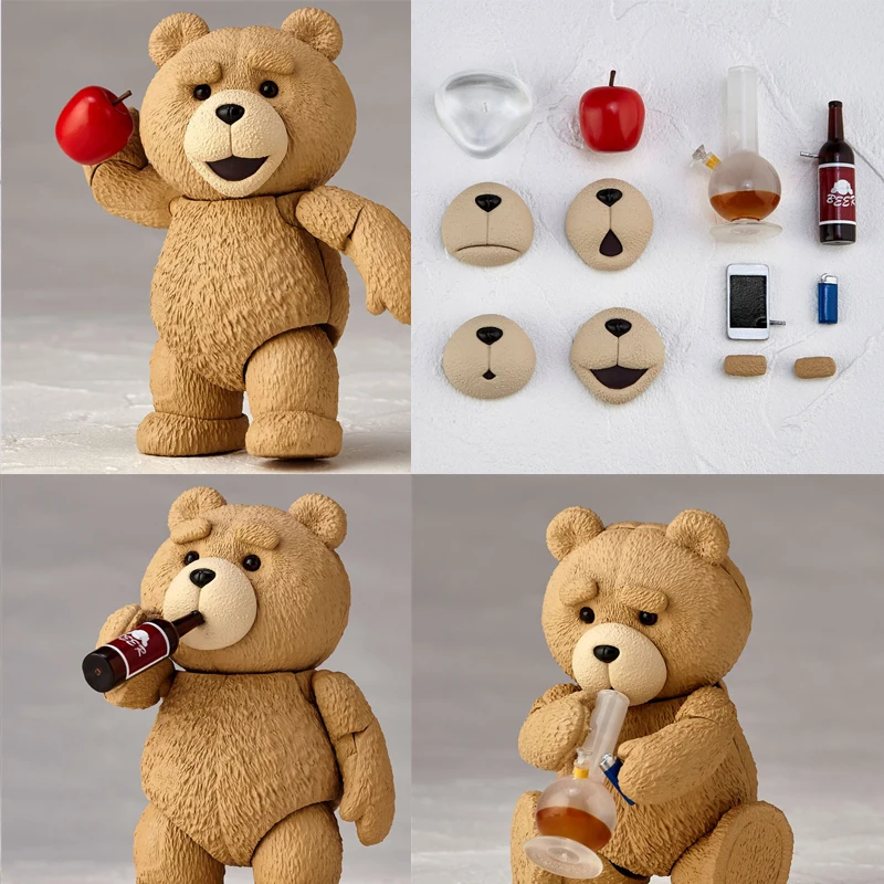 Movie TED 2 Ted Teddy Bear BJD Figure Action Figure Collectable Model Toy 10cm Gift