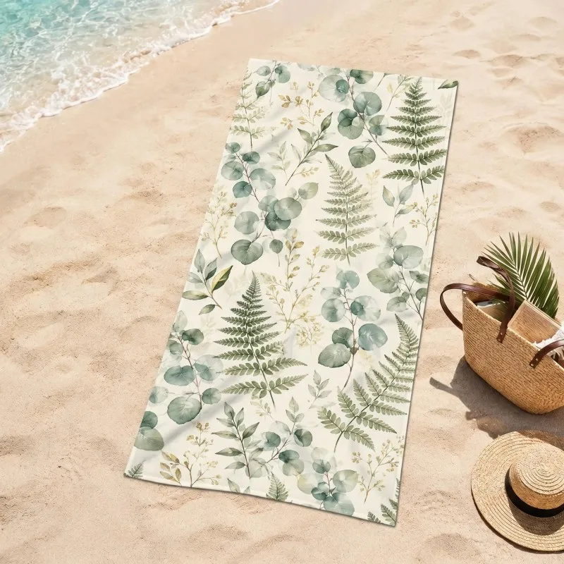 Moroccan mandala geometric tile ornate pattern lightweight quick dry beach towel for holiday seaside adventures