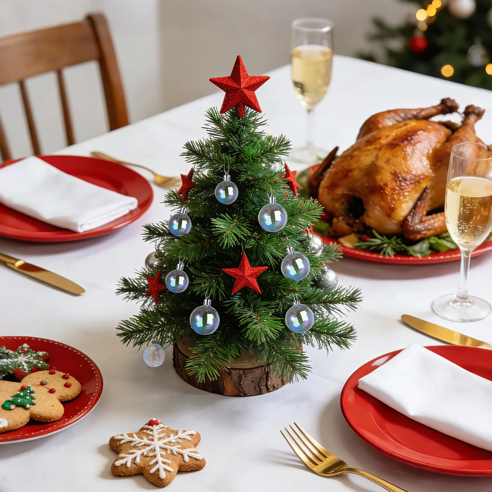 

18Pcs Christmas Transparent Baubles Xmas Tree Decoration Shatterproof Plastic Balls Multiple Sizes Holiday Party Ornaments