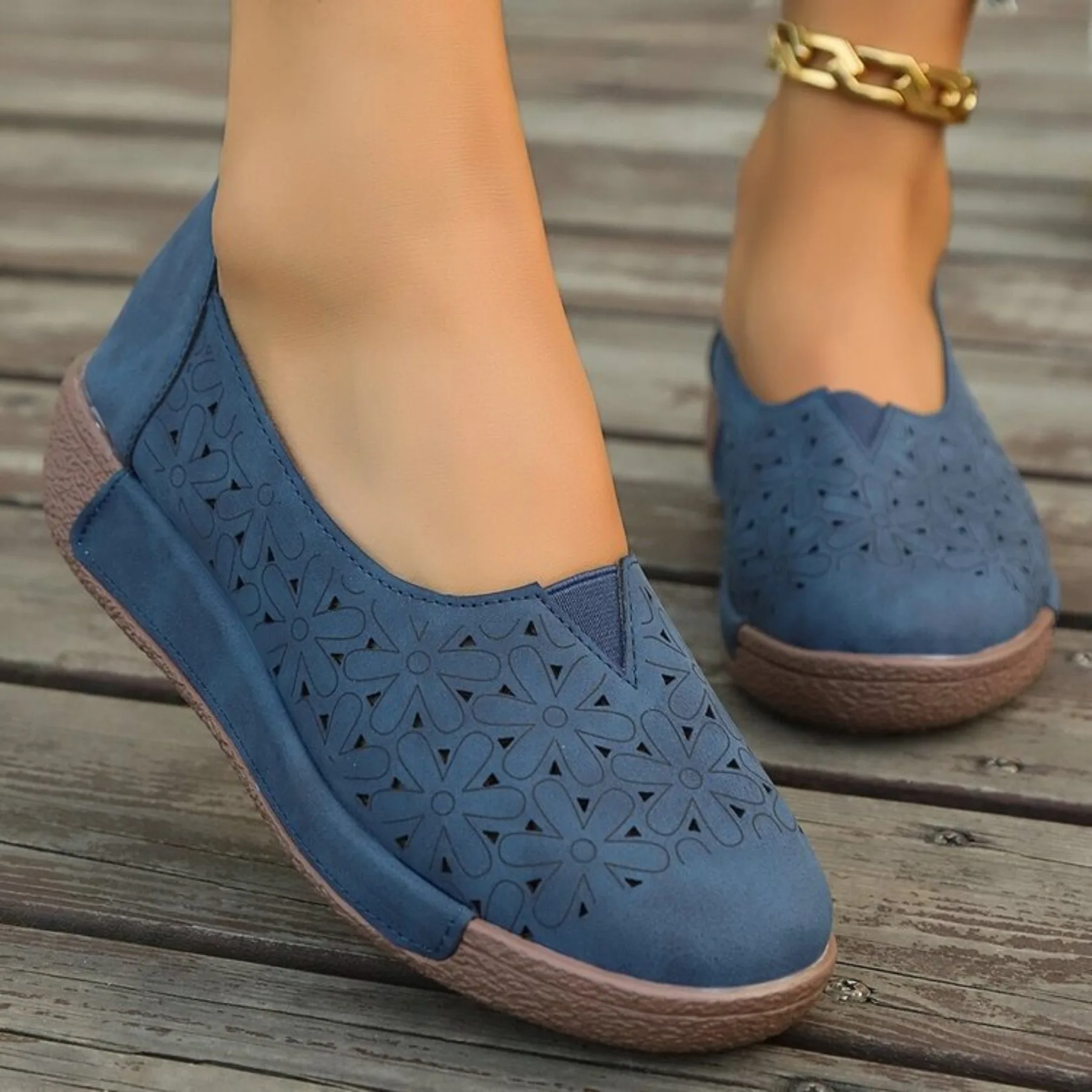 New Women Flats Platform Loafers Ladies Genuine Leather Comfort Wedge Moccasins Orthopedic Slip on Casual Shoes