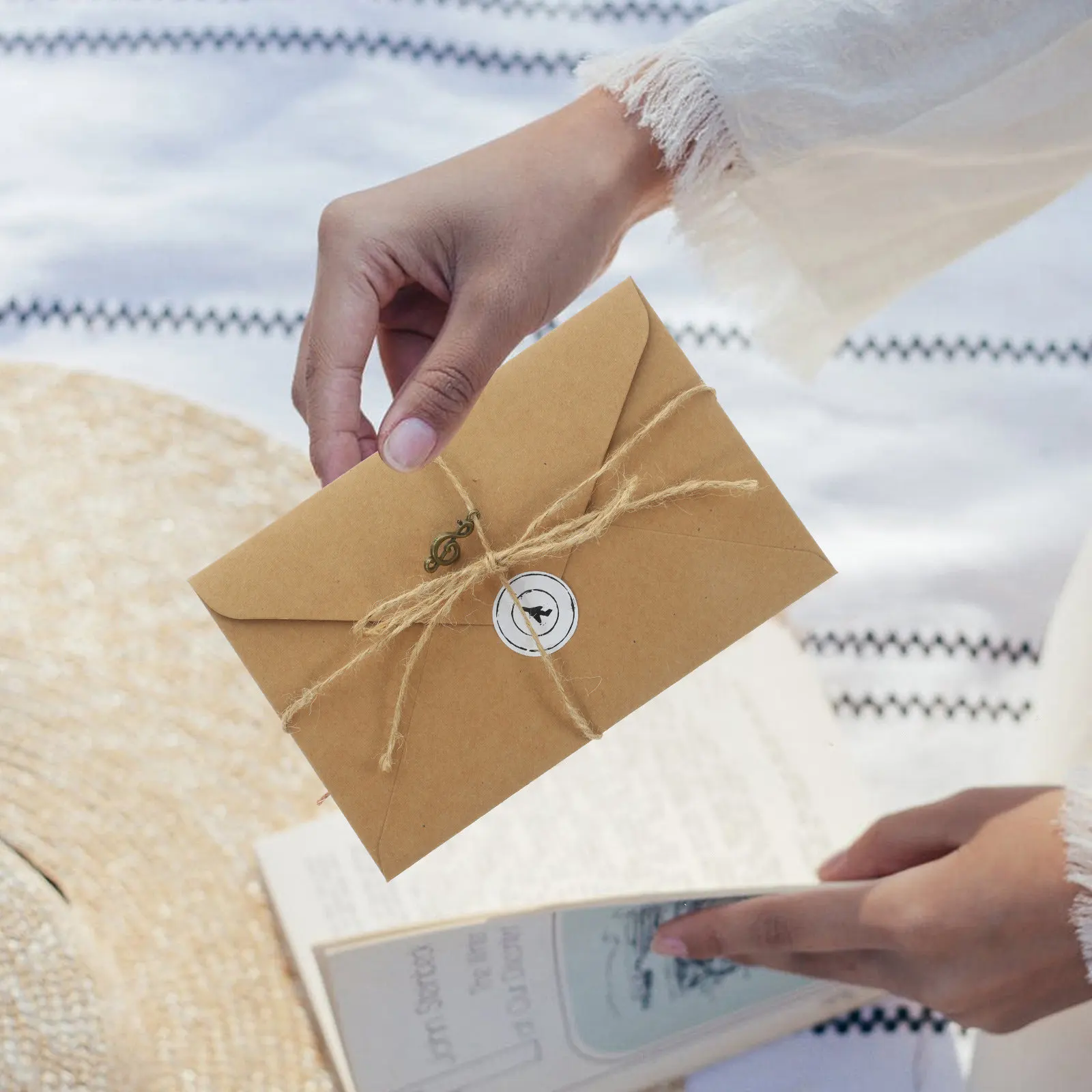 2Sets Thick Smooth Writing Paper and Envelope Set A5 Vintage Letter Papers with Pretty Patterns for Journaling Poetry Notes