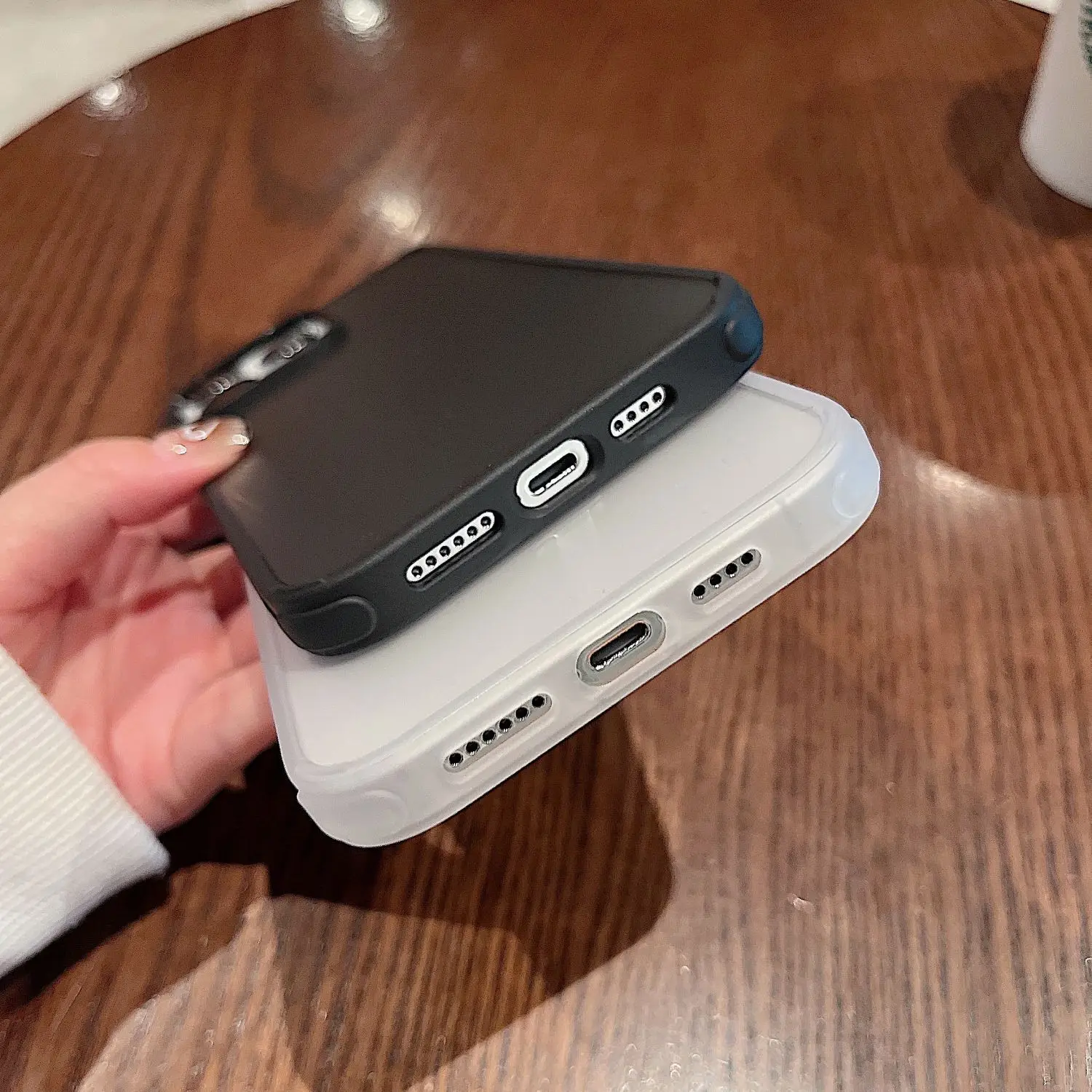 جراب هاتف شفاف شفاف ، ضد للصدمات ، نحيف ، غطاء جلد حريري ، نحيف للغاية ، غير لامع ، صلب ، كمبيوتر شخصي ، iPhone 15 ، 14 Plus ، 13 ، 12 ، 11 Pro Max