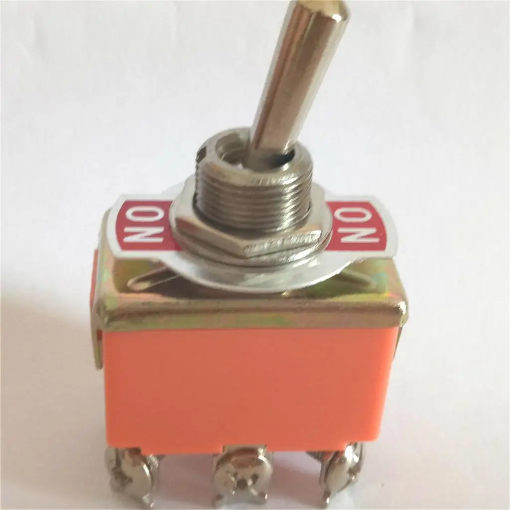 Toggle Switch 2 Position DPDT 6 Pin Orange On-on Switch for Power Distribution Box
