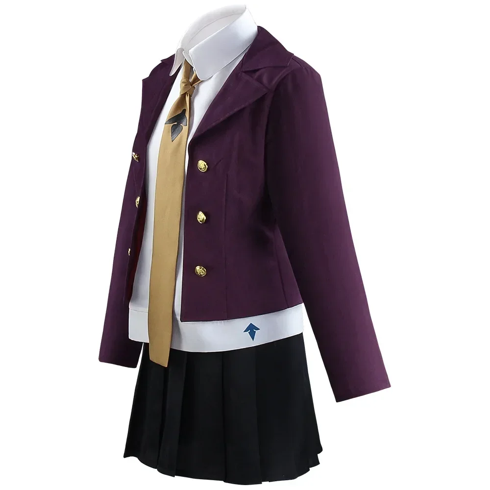 

Anime Danganronpa Kirigiri Kyouko Cosplay Costume Women Jacket+Shirt + Skirt Suit Long Wig For Halloween Show Costumes