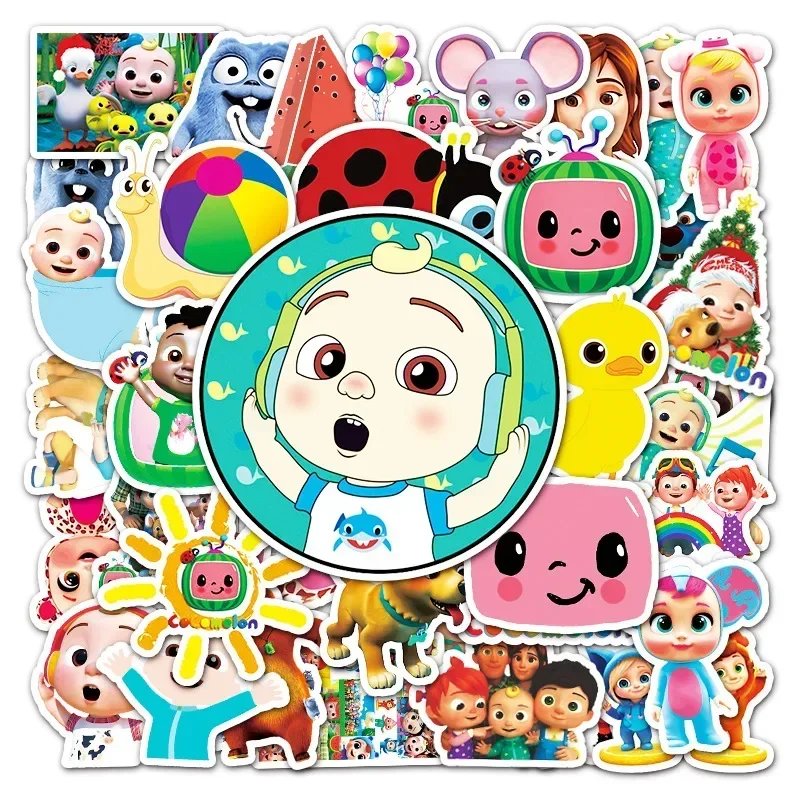 100PCS Cartoon Cocomelonly Children's Reward Hand Account Luggage Skateboard DIY Stickers