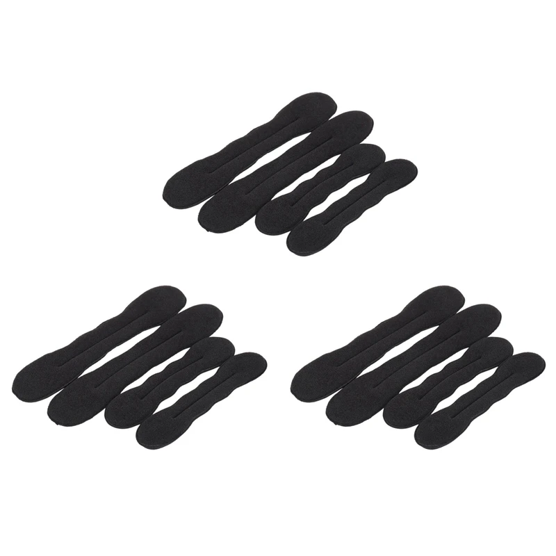 HOT SALE Magic Bun Maker (6 Small, 6 Large) Foam Sponge Bun Shaper Hair Accessories (Black)