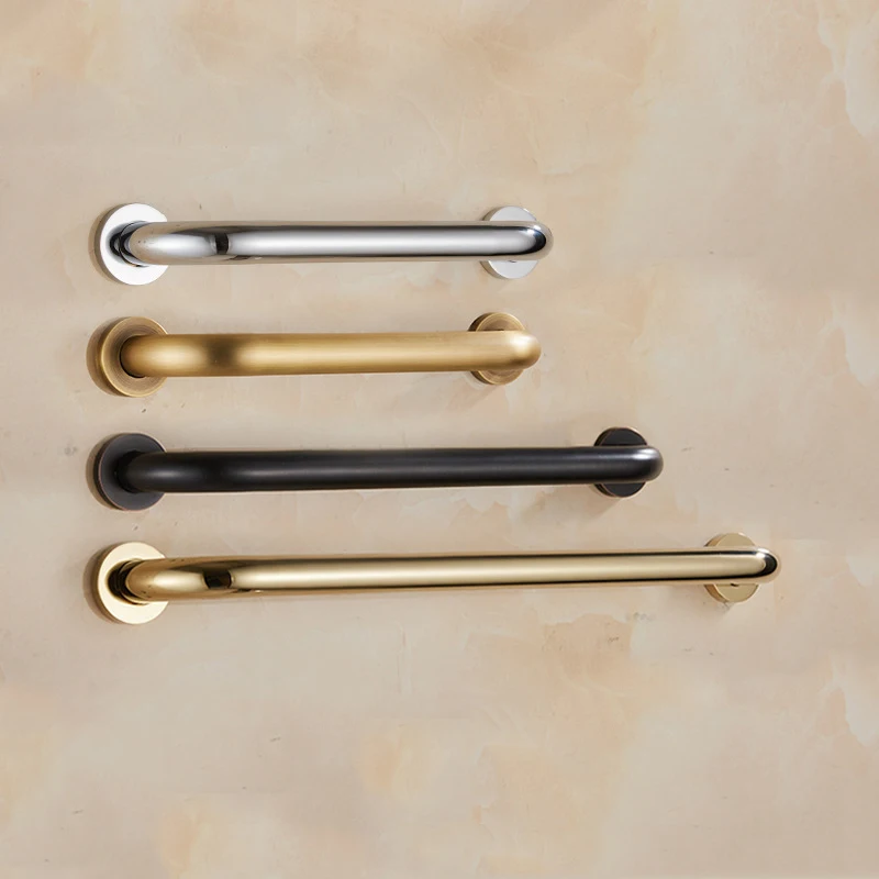 Riel de agarre de latón dorado, reposabrazos de baño montado en la pared, manija, barra de agarre para bañera, pasamanos para ancianos, seguridad para el hogar