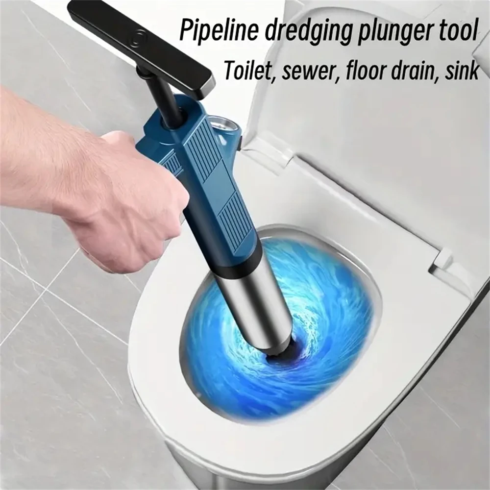 Bathroom Kitchen Sink Drain1 Set Pipeline Cleaning Tool Toilet Plunger Dredger Pneumatic Household High-pressure Device for