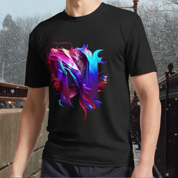 New Logo N Abstract Active T-Shirt Logo Men's T-shirt funny size S to 5XL