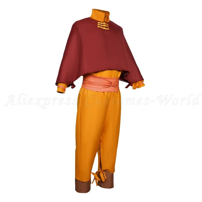 Avatar Aang Cosplay Costume The Last Airbender Aang Anime Cosplay Costume Adult Suit Outfits Halloween For Women Men Boy Suit！1e