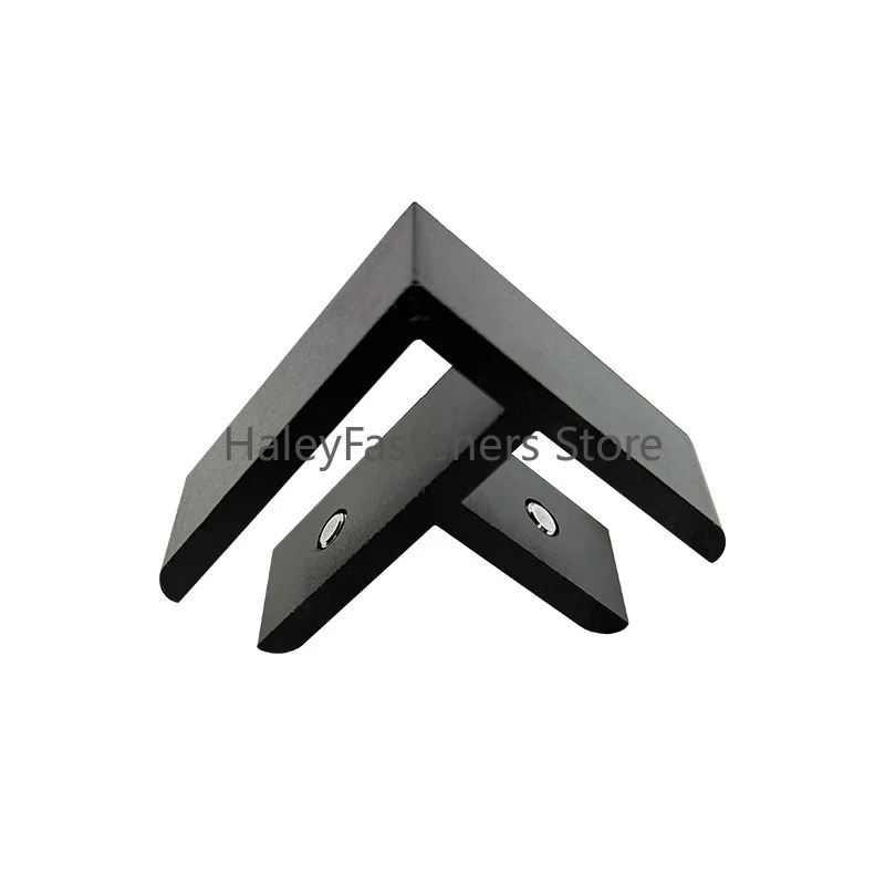 Marine Grade Railing Wall Pair Glass Clamp Black Stainless Steel Glass Bracket, Satin Finish Railing Glass Clamp Bracket for Fen