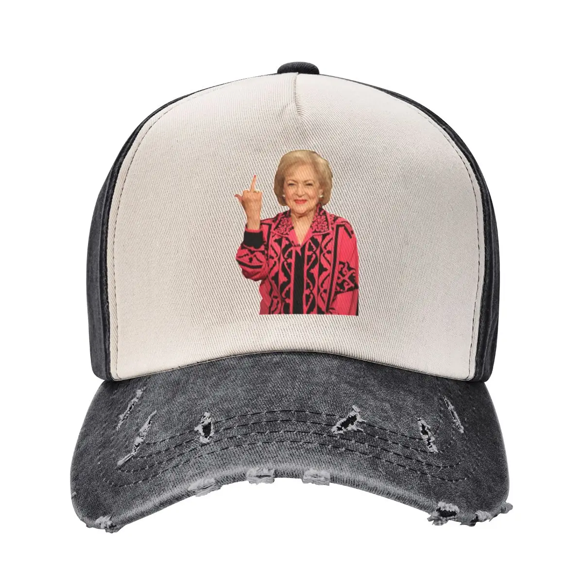 

Betty White middle finger Baseball Cap Sun Hat For Children New In Hat fishing hat Baseball Men Women's