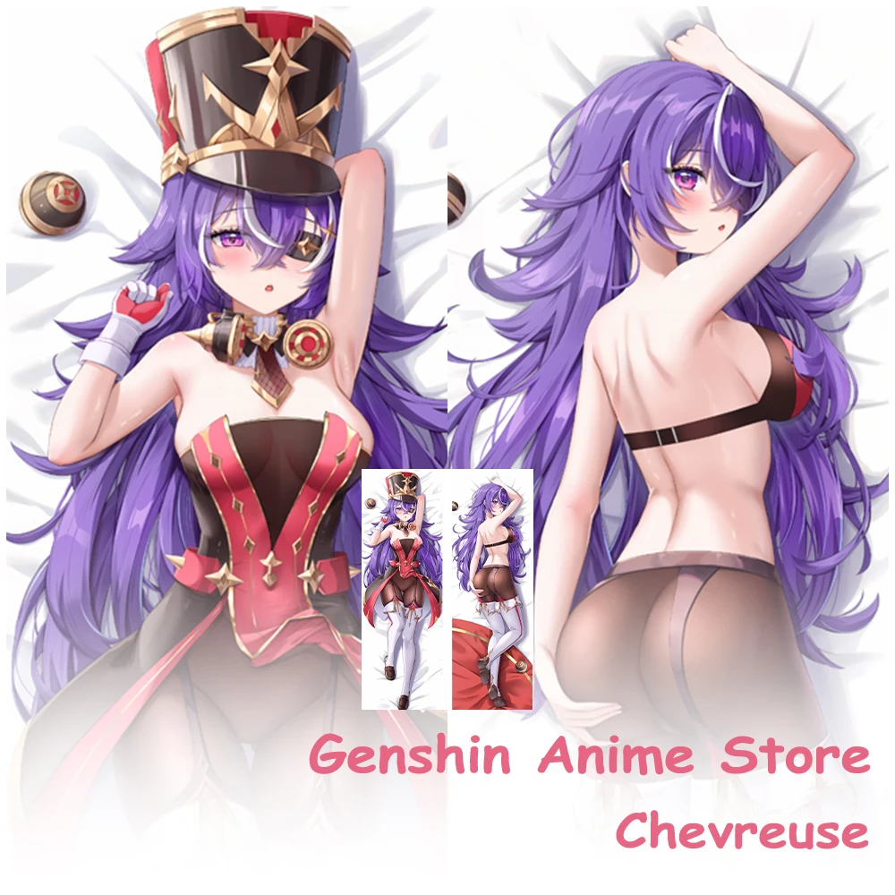 

Dakimakura Genshin Impact Chevreuse Pillowcase Hugging Body Cosplay Props Anime Double-Sided Printed Otaku Pillow Cushion Covers