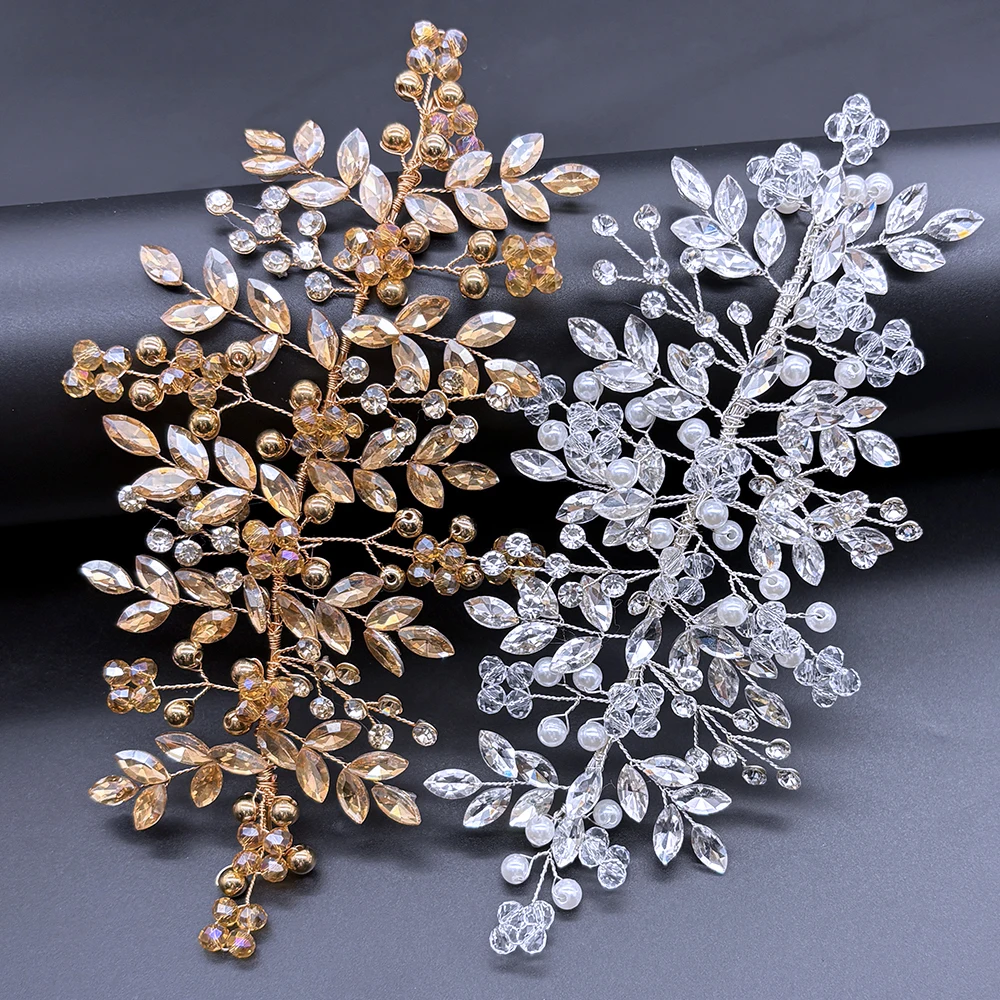 

DZ276 Bohemian Rhinestone Bridal Headband Wedding Headwear Embellished Hair Accessory for Women Various Special Occasions