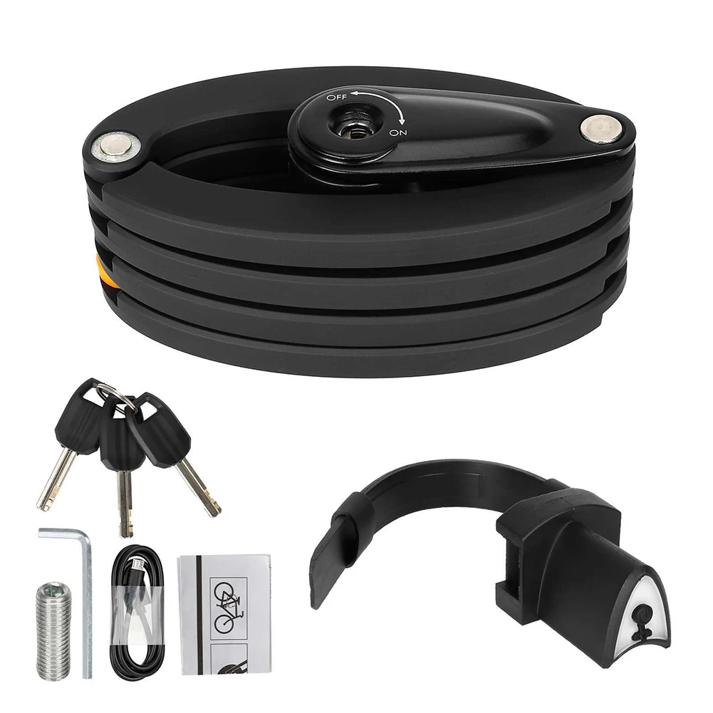 

Bicycle Lock Folding Lock Cycling ABS Rubber Paint Bike Password Lock Practical To Use Wear-resistant Zinc Alloy