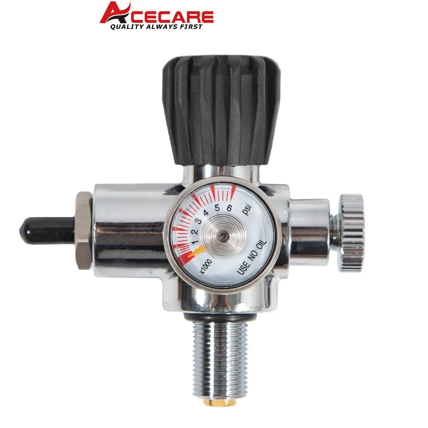 ACECARE  300Bar 4500PSI 30Mpa High Pressure Valve Fill Station Stainless Steel Valve HPA CO2 Tank DIN Charging System