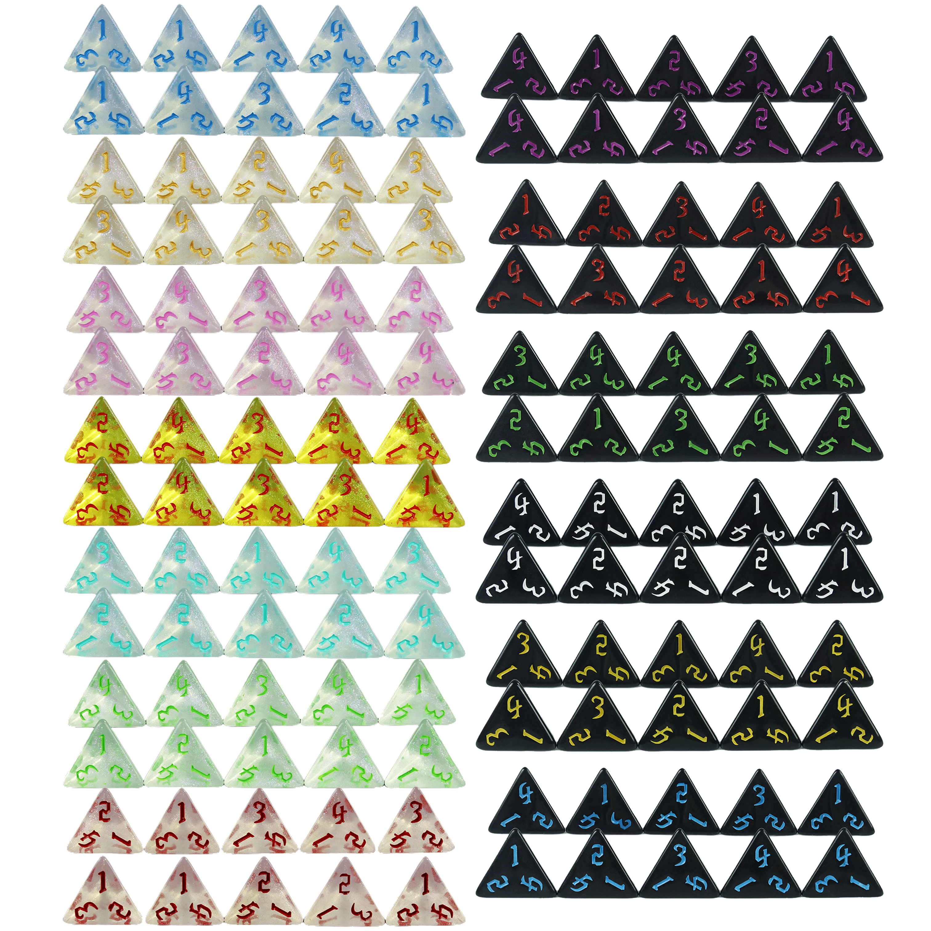 

D4 игральные кости DND набор резиновых костей высокое качество D4 игральные кости Красочные цифры замечательный Ретро шрифт для настольных ролевых игр