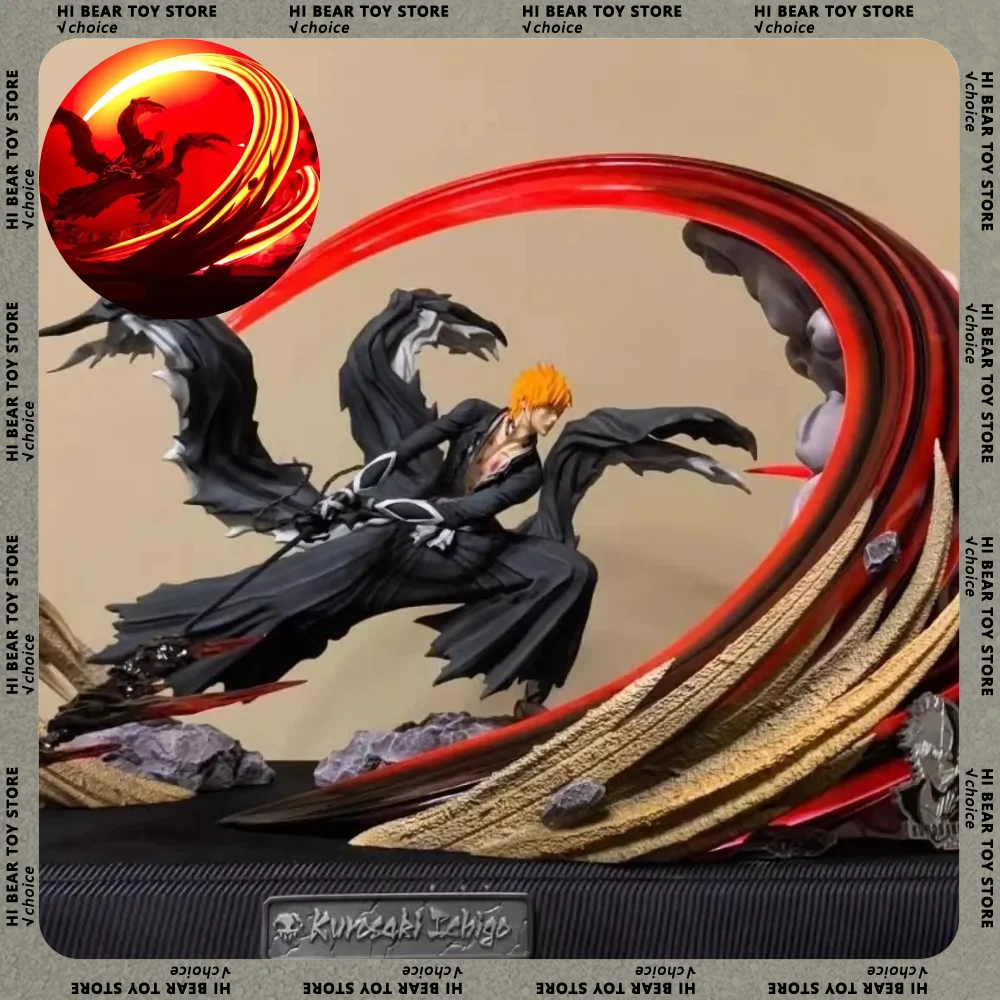 

32cm Bleach Kurosaki Ichigo Gk Luminous Anime Figures Model Crescent Sky Rush Ichigo Collectible Decoration Figurine Toys Gifts