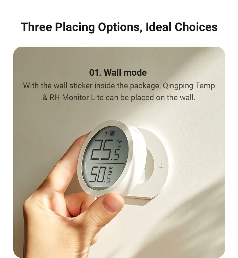 Xiaomi Qingping用のデジタル赤外線温度計および湿度計,LCDディスプレイ,自動記録,MiHome用