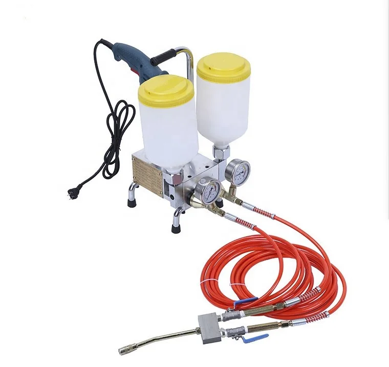 Double barrel component mini pu foam construction concrete repair grouting injection molding machine