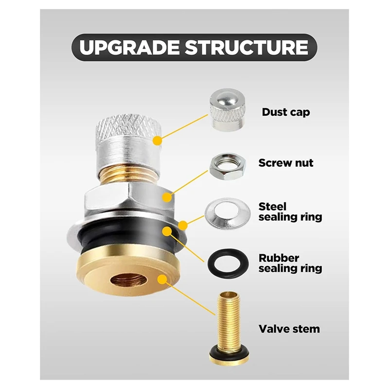 LARSU-6 Pack Fuel Gas Tank Vent Caps,Leak-Proof Gas Jug Vent Caps Enhances Flow,Metal Gas Can Vent Cap Kit