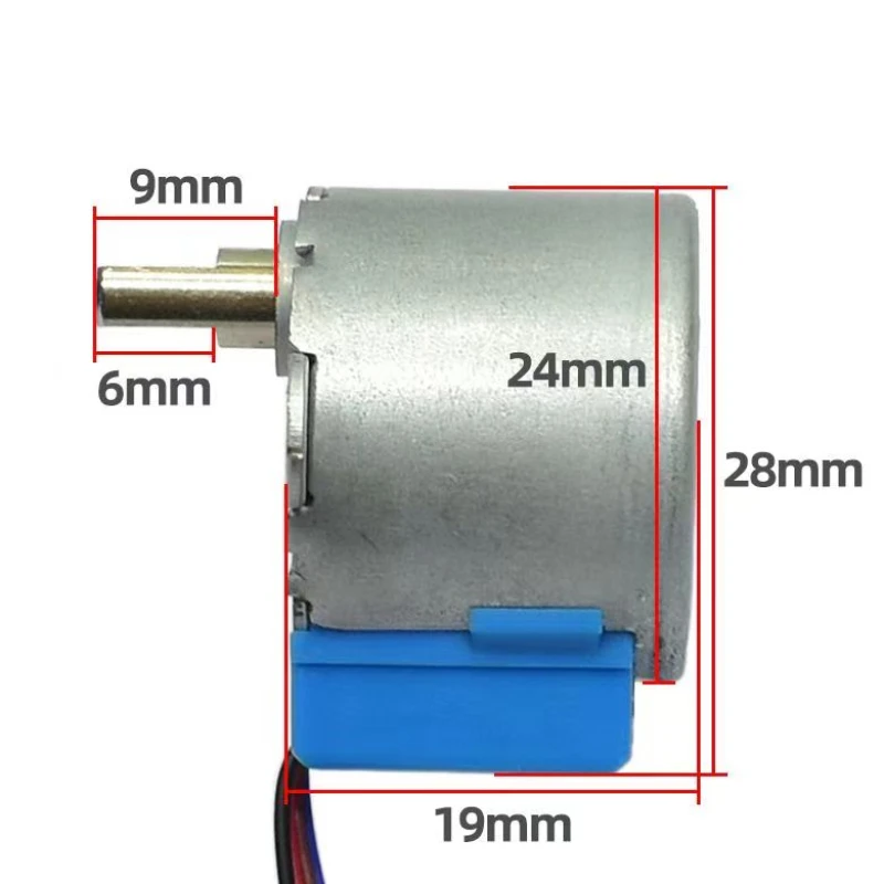 4-Phase 5-Wire DC Gear Stepper Motor 5V 24BYJ48 Reduction Motor Ratio 64:1 for Single Chip Microcomputer/Camera Monitoring