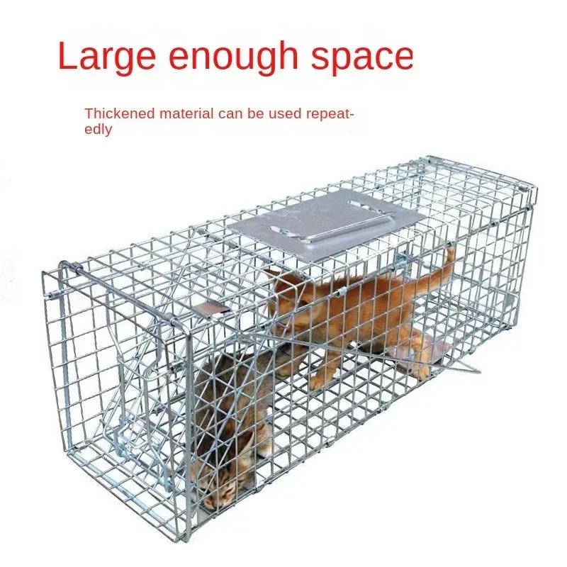 Foldable Reusable Humane Live Animal Trap for Small Dogs Raccoons Cats Groundhogs Opossums Fox Super Large Mousetrap