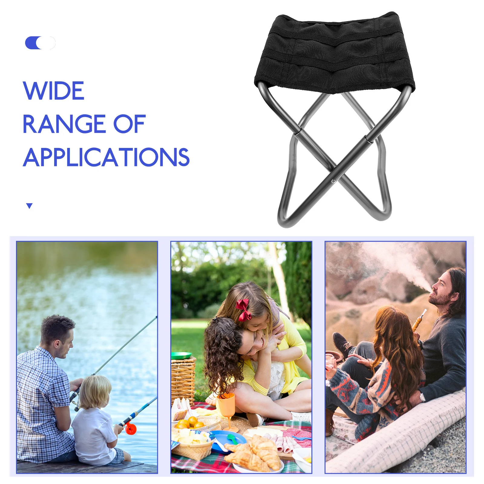 

Folding Portable Stool Aluminum Alloy Lightweight Camping Chair Outdoor Fishing Bench Compact Foldable Seat Garden Stool