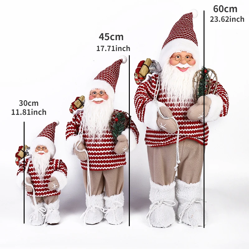 60cm große Weihnachts mann puppen Weihnachts anhänger Frohe Weihnachten Baum dekor für Zuhause Naviidad präsentiert Noel Geschenke Natal 30/45cm