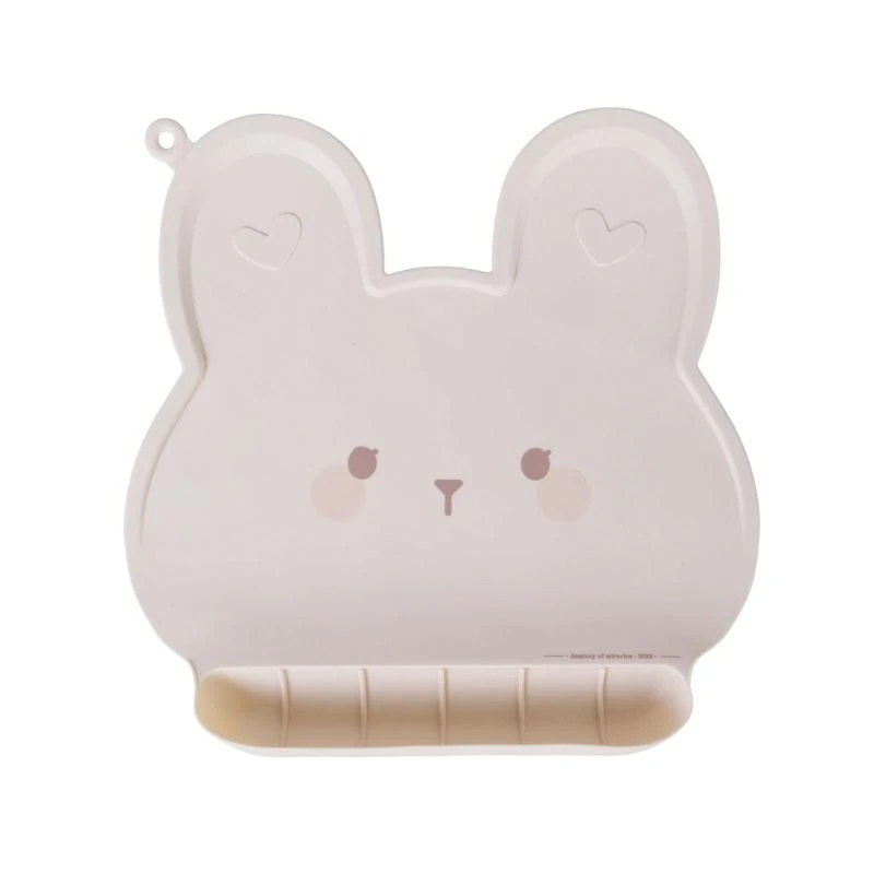 음식 잡는 주머니가 있는 M76C 플레이스매트 아기 먹이 접시 토끼 모양 아이 테이블매트