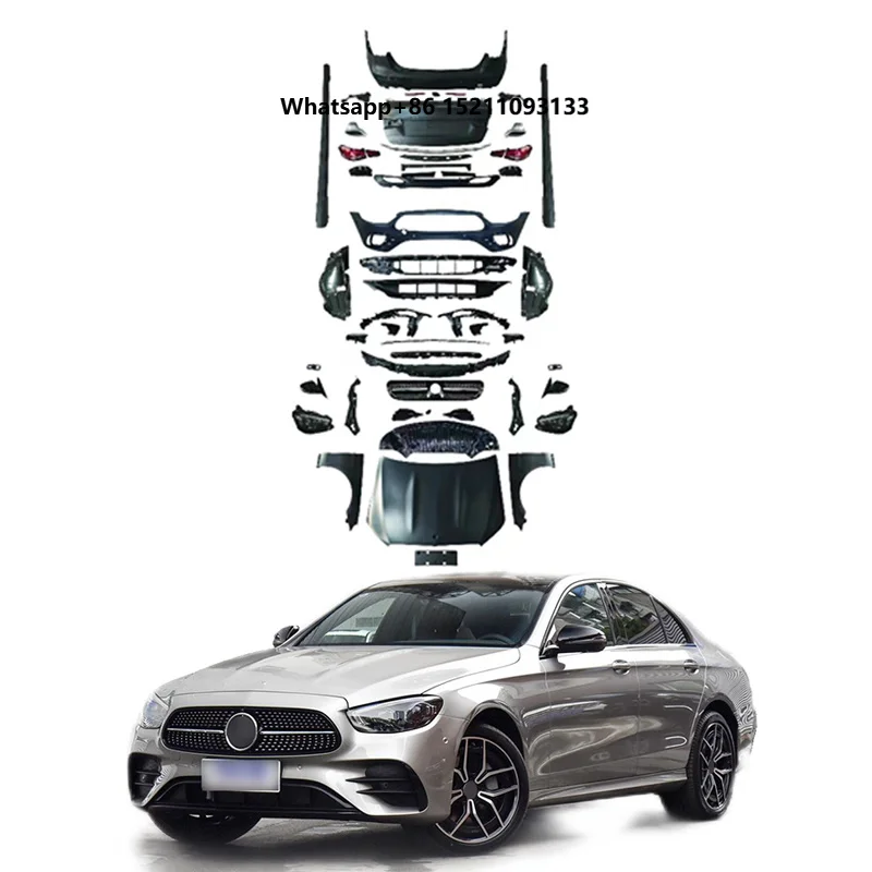Car Body Kit for E-class 2009-2014 W212 Upgrade to 2021 Sport Style E Class Look Auto Bumpers Trunk Lid