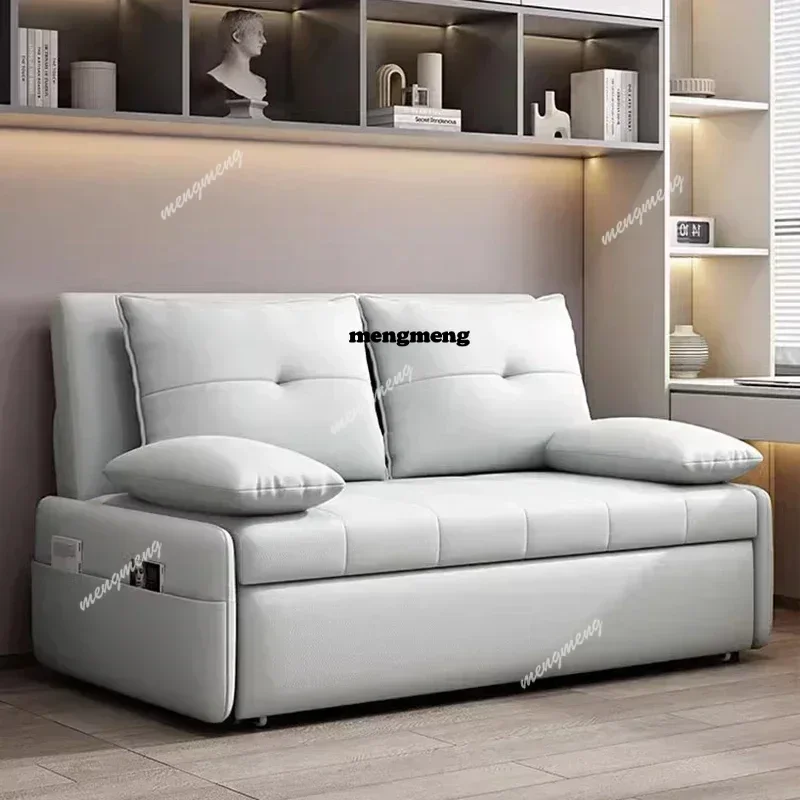 

Smart Electric Sofa Bed Living Room Nordic Originality Design PU Leather Chaise Lounge Lazy Puff Home Furniture Sofa Cama