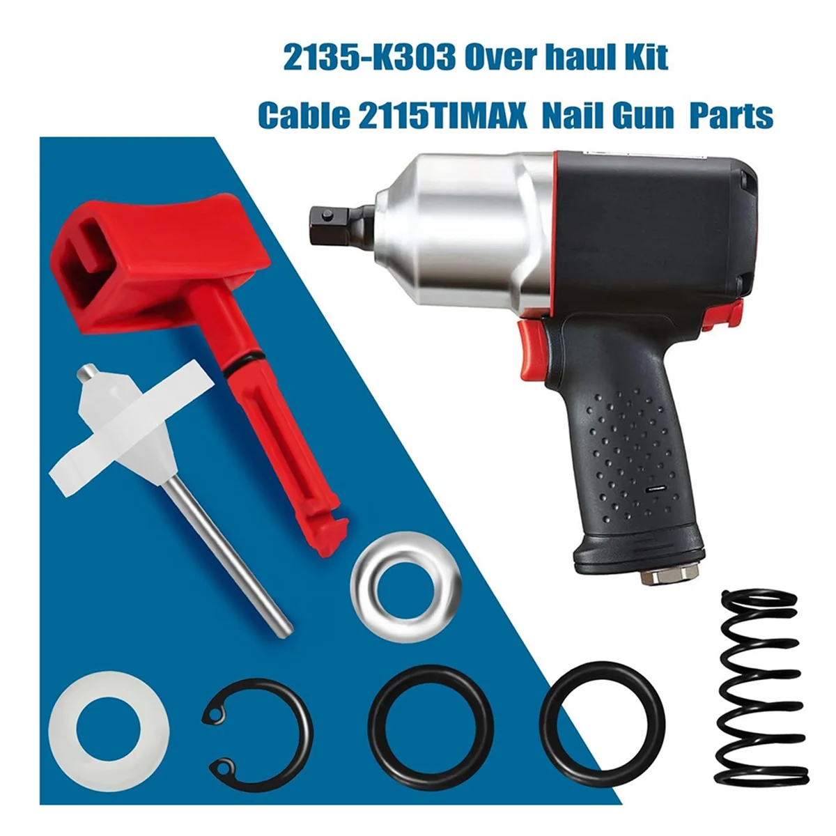 2135-K303 Air Inlet Kit Parts and Trigger Assembly for Ingersoll Rand 2115TIMAX Impact Wrench