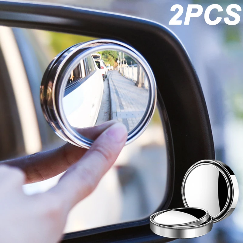 Car Convex Blind Spot Mirror Universal Safety Driving Wide-angle 360 Degree Adjustable Rearview Mirrors Car Accessories Exterior