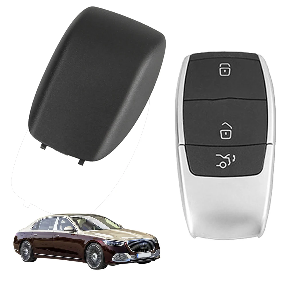 Glossy Black Key Fob Case Cover Rear Cover Back Cover Smart Key Case Cover For Mercedes For Benz A B C E S-Class Smart Key Case