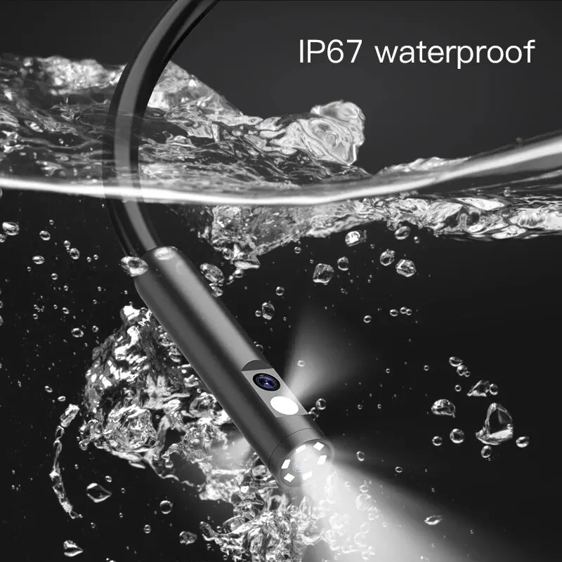 KERUI Dual & Triple Lens Industrial Endoscope Camera 5'' LCD Borescope Inspection Mini Camera 1080P Digital Waterproof For Car