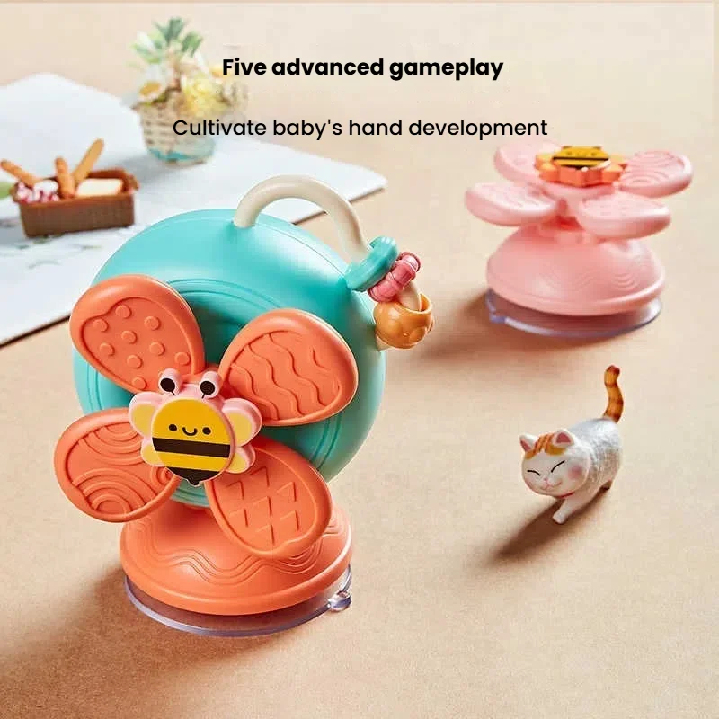 Giocattolo spinner per lumache staccabile |   Mulino a vento a ventosa e auto sensoriali – Gioco di viaggio creativo per abilità motorie fini per bambini 0-12 mesi