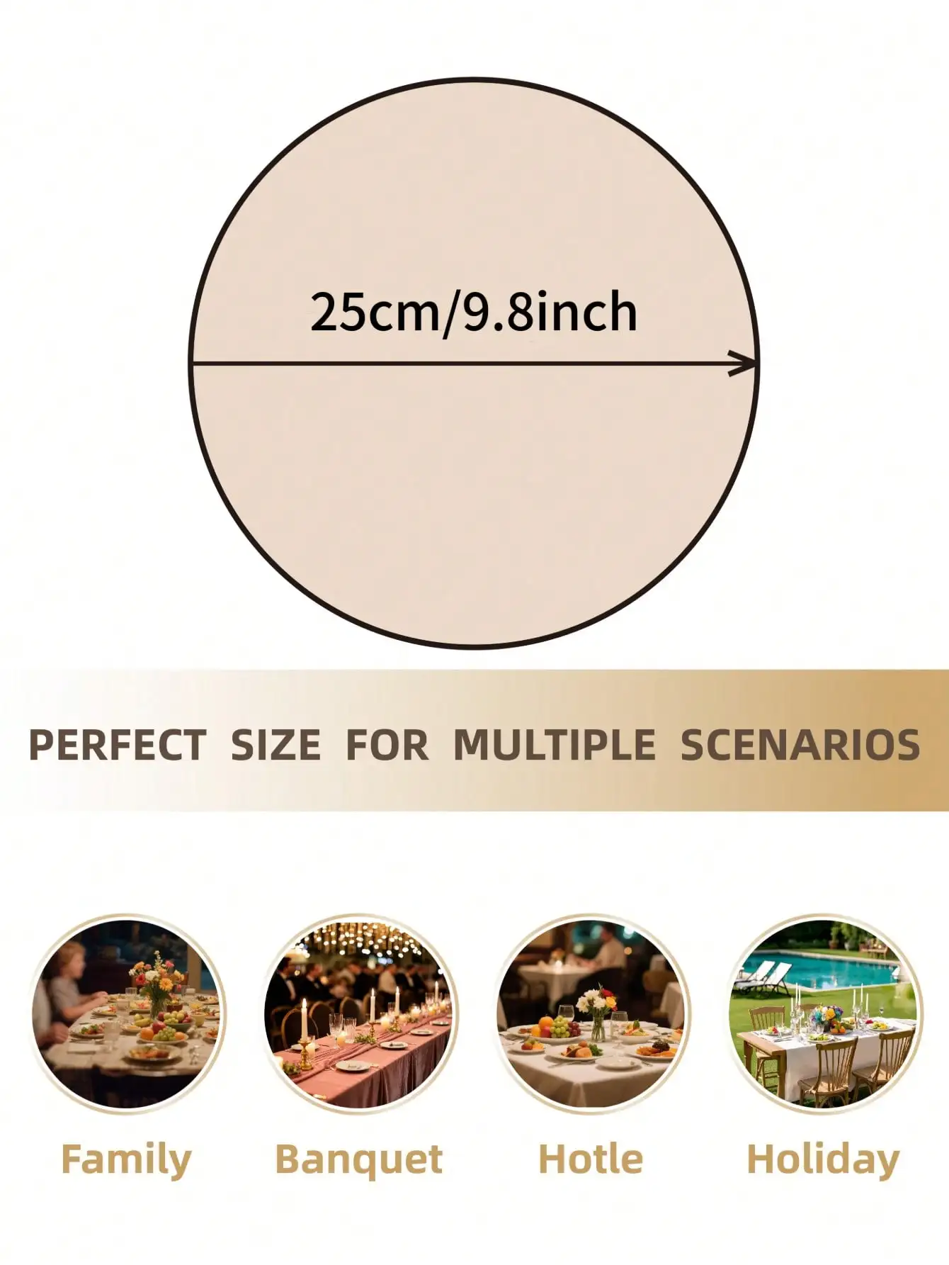 1/2/4/6pcs Ditsy Floral Embroidered Solid Color Round Placemats, Bohemian Style Kitchen Decor, Dining Table Mats, Coasters