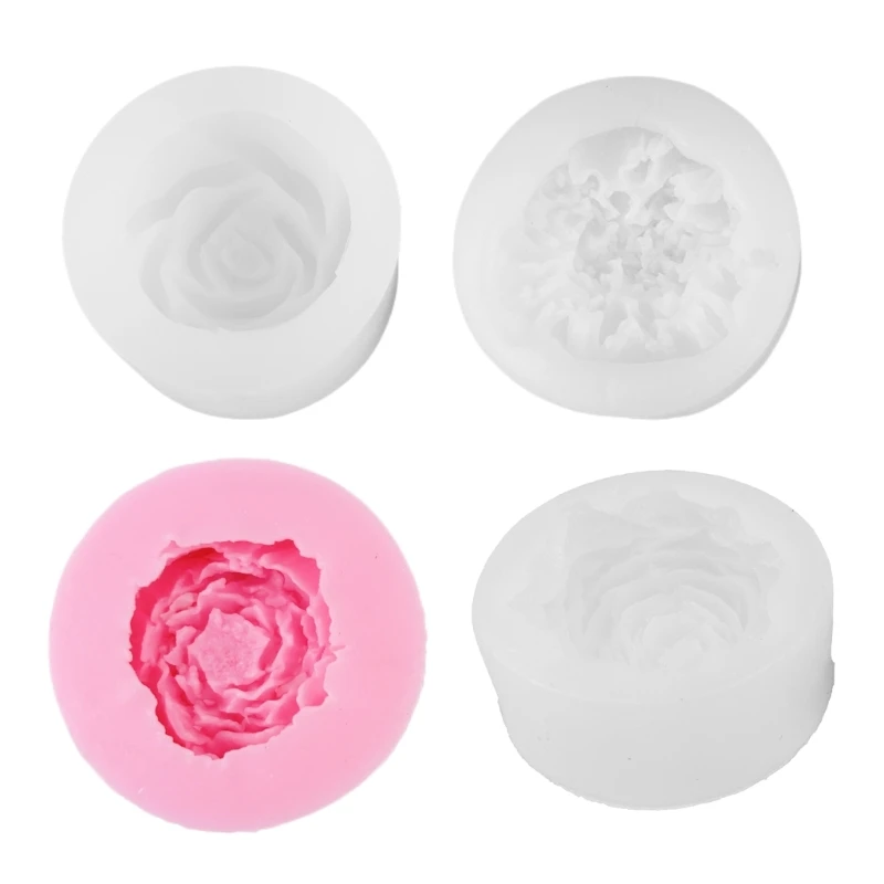 Silicone Mold DIY Rose Peony Flower Carnation Aromath Gypsum Mold