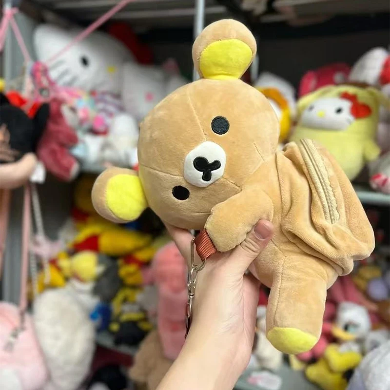 

Сумка-мессенджер Kawaii Rilakkuma, креативная сумка для куклы, губная помада, рюкзак с рисунком из искусственной кожи, милые игрушки, подарок на день рождения для девочек