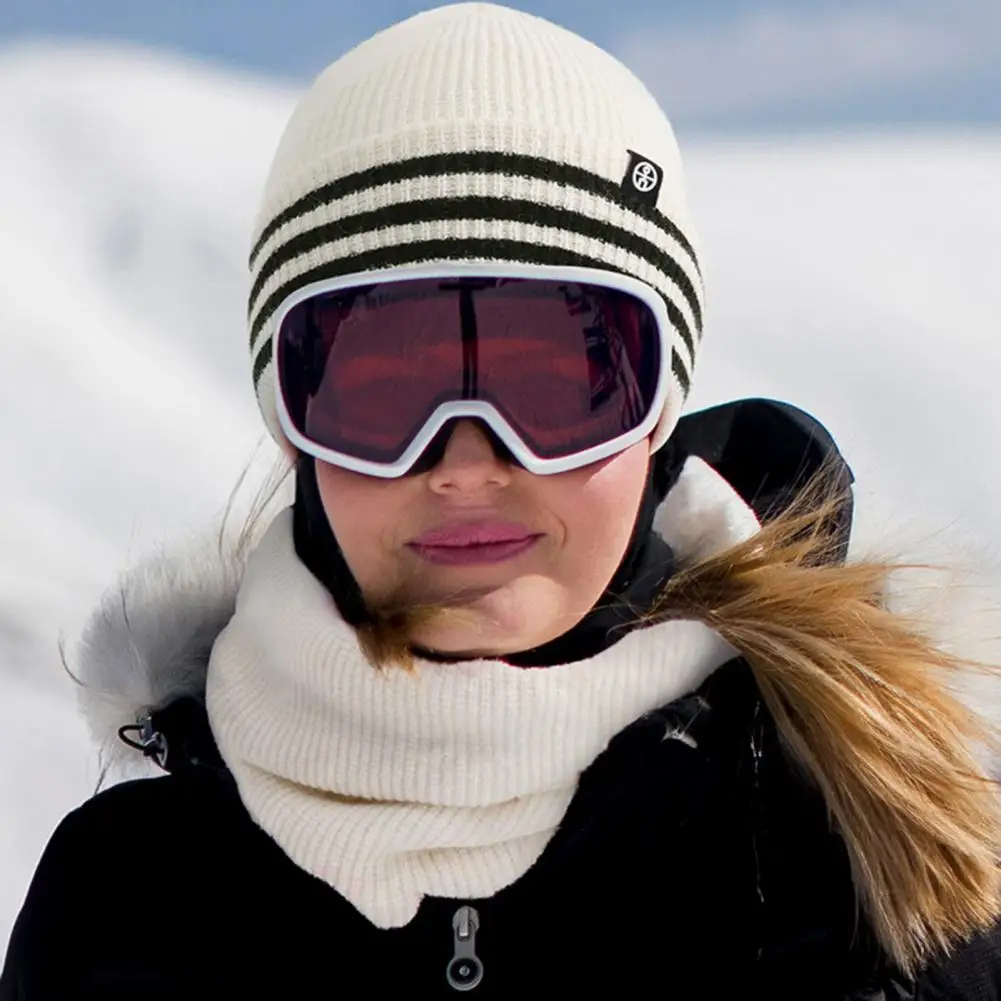 

Ветрозащитная шапка, шарф, перчатки, погодная шапка, шарф, перчатки, комплект, зимняя шапка, шарф, перчатки, комплект с бархатной подкладкой, полосатый принт для погоды