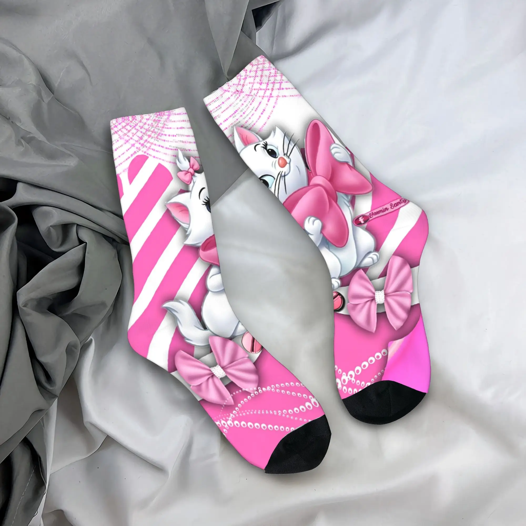 Men Socks The Aristocats Marie Cat  Stockings Non-Slip Medium Soft Socks Autumn Gothic Graphic Running Socks