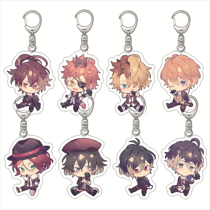 

DIABOLIK LOVERS Anime Figures Leonardo Key Chains Acrylic Key Rings Sweet Lovely Grils Pendants Decor Xmas Gifts