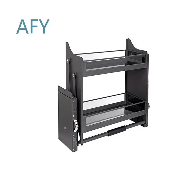 Lift Basket Pull Down Shelf System for Cabinets Kitchen Storage Hardware Hydraulic Hidden Cabinet Lift Up Mechanism for