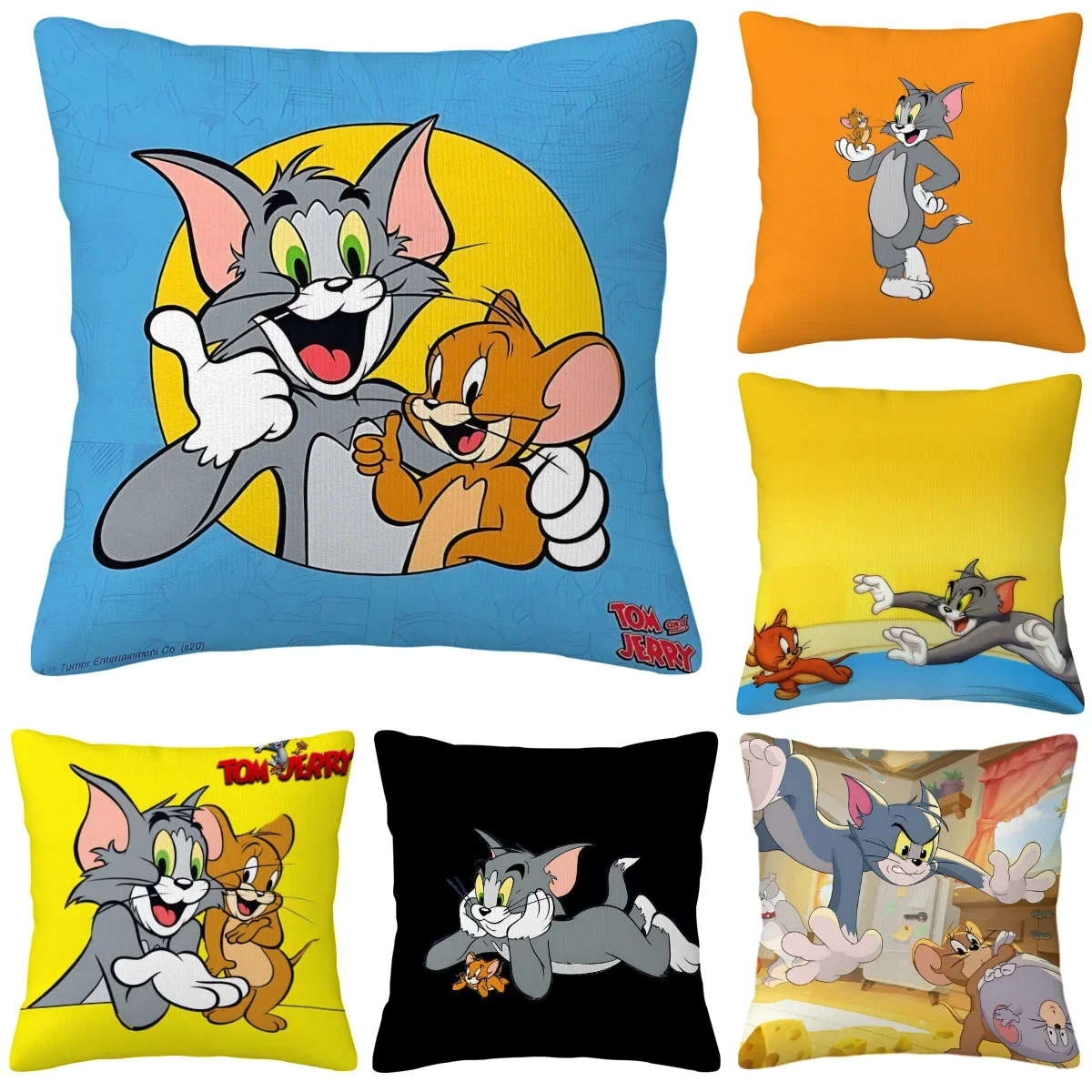 T-Tom and J-Jerry Pillowcase Decorative Cushion Covers for Living Room Cushions Sleeping Pillows Sofa Cover Home Decor Items