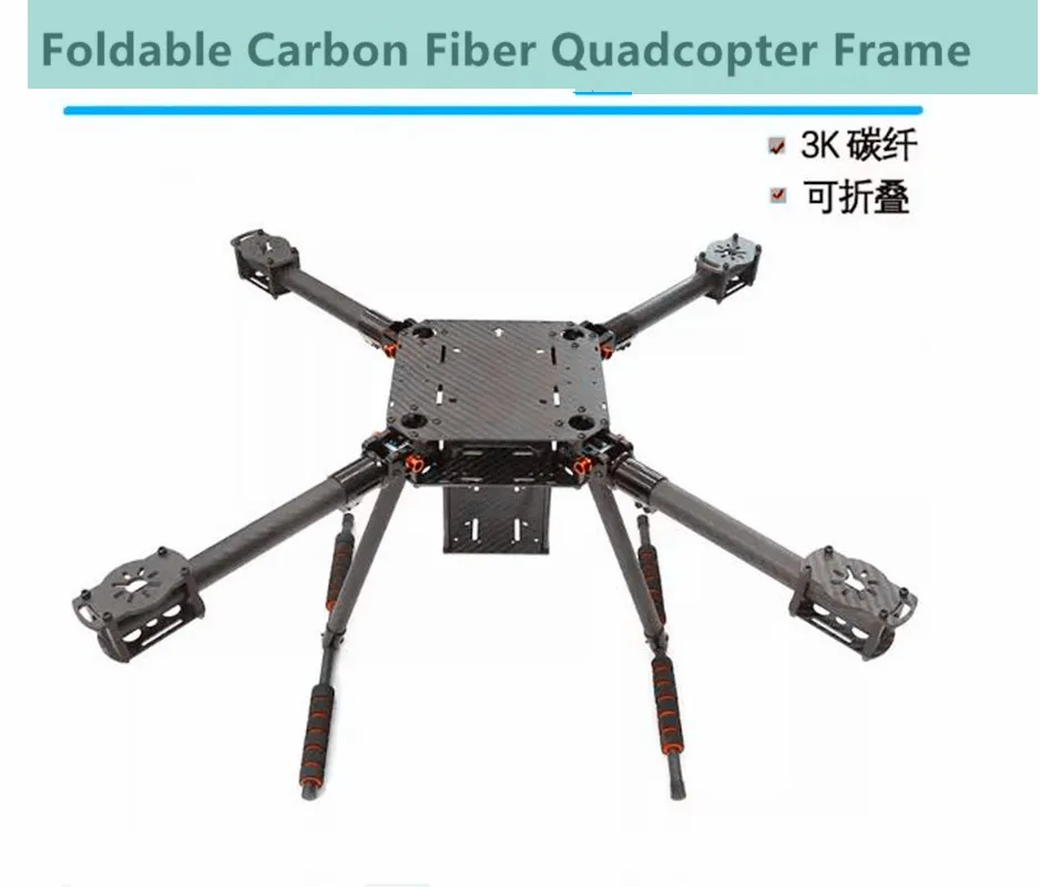 Nouveau cadre de quadrirotor pliable en Fiber de carbone, 550/600/650/700MM, avec train d'atterrissage, Drone complet 13 14 15 16 17 18 pouces